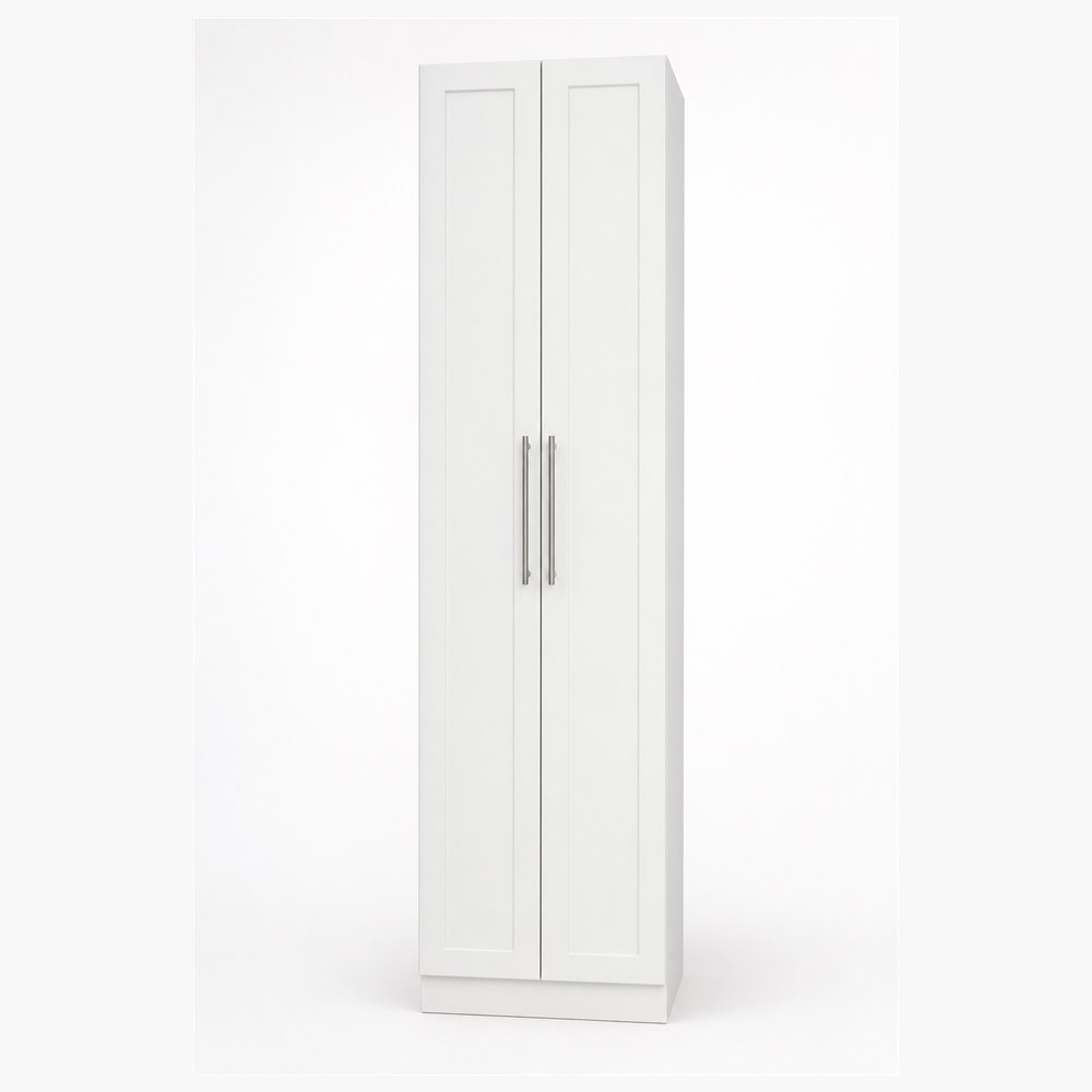 18-inch purity white shaker pantry cabinet — front view