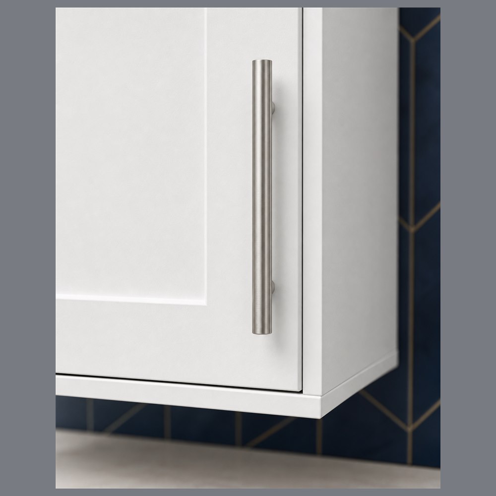 24-inch purity white shaker wall cabinet — drawer detail