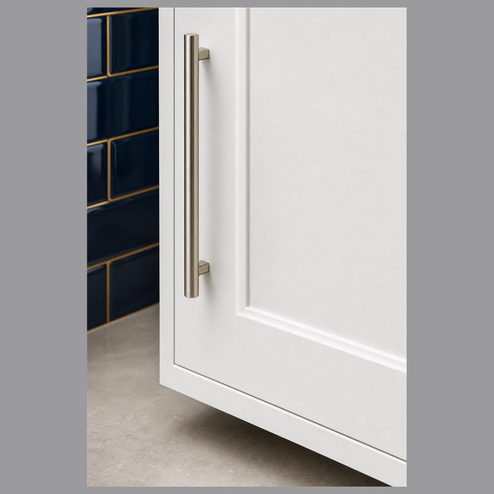 24-inch purity white shaker pantry cabinet — drawer detail