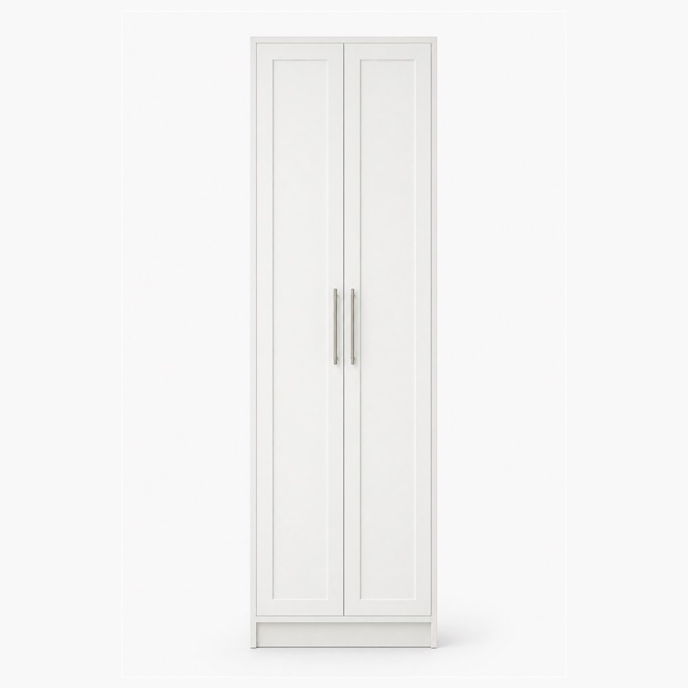 24-inch purity white shaker pantry cabinet — front view