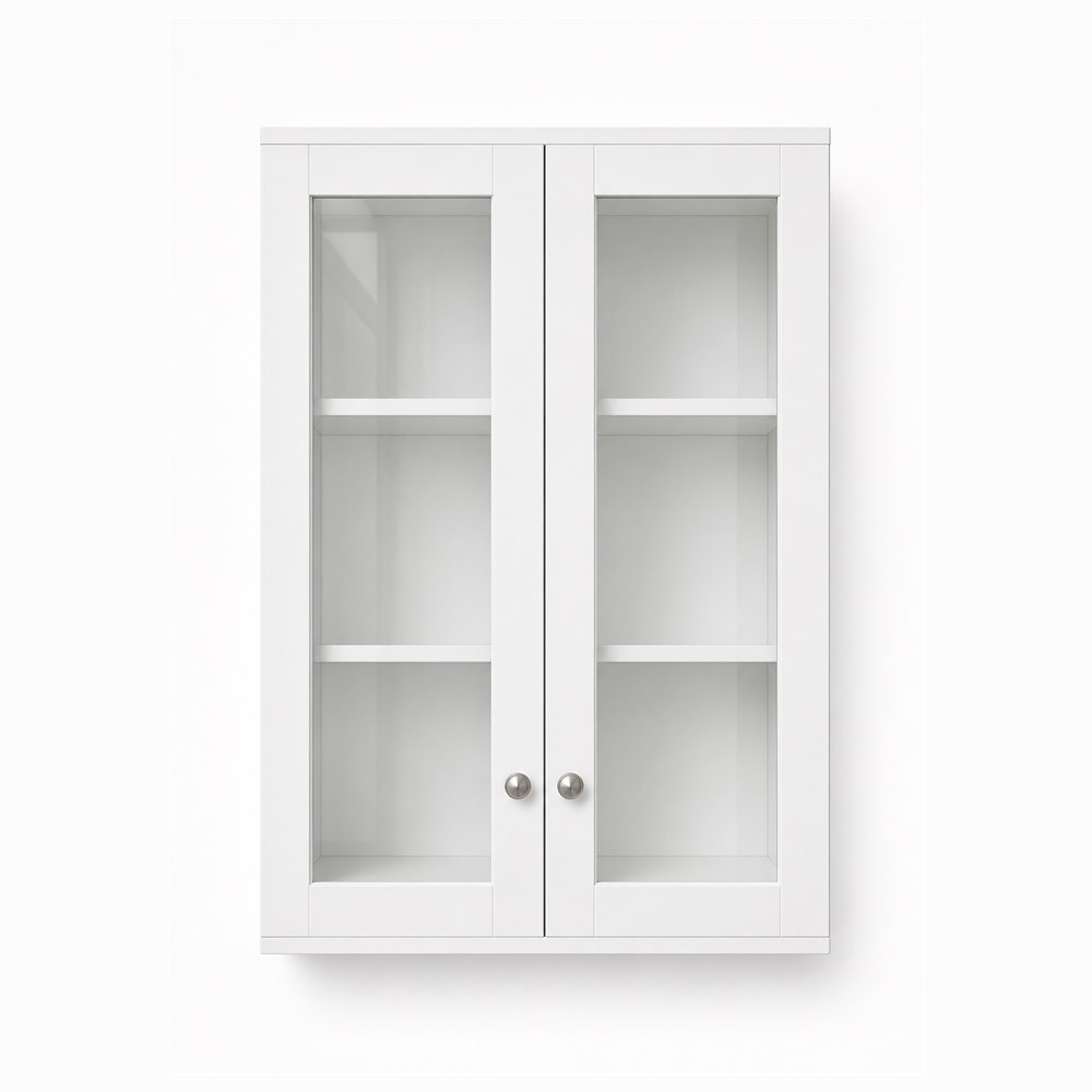 30-inch purity white shaker wall cabinet — front view