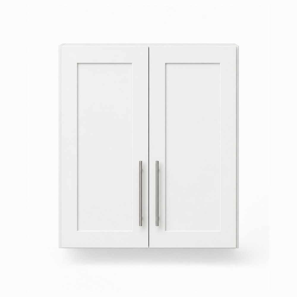 30-inch purity white shaker wall cabinet — front view