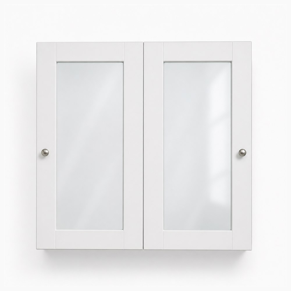 36-inch purity white shaker wall cabinet — front view