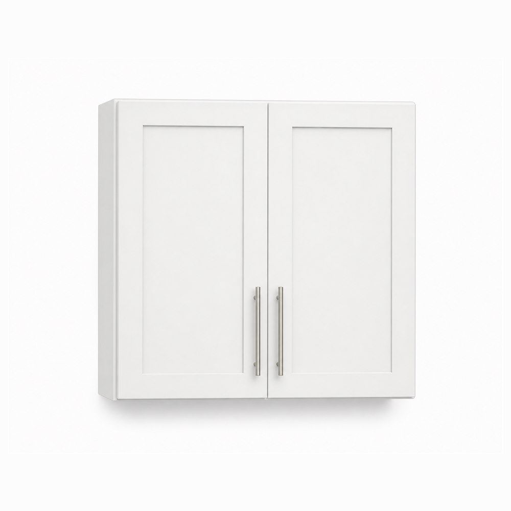 36-inch purity white shaker wall cabinet — front view