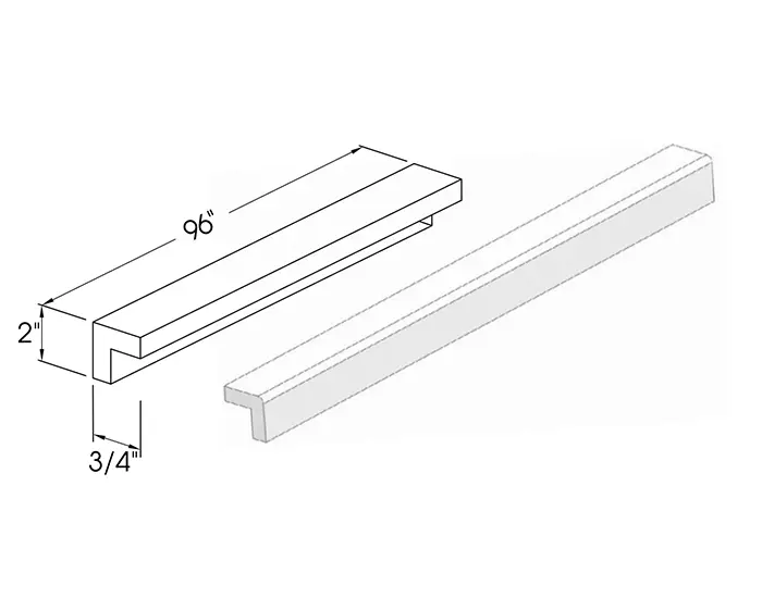 CORMOLD96 ANGLE CORNER MOLDING dimension drawing