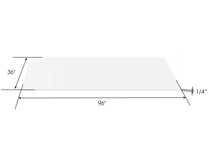PANEL3696 36 in. x 96 in. Skin Panel dimension drawing