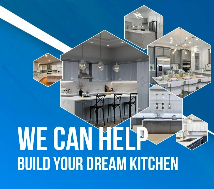 We can help build your dream kitchen — kitchens fitted with TC Wholesale Cabinetry