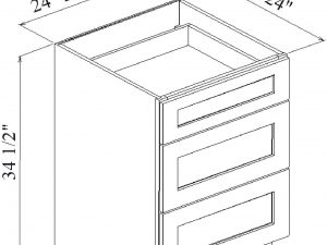 Base Cabinets - PW-DB12-15-18-21-24-30-36