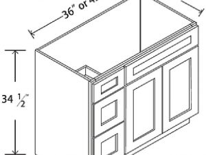 Vanity Cabinets - PW-VAN36DL-42DL