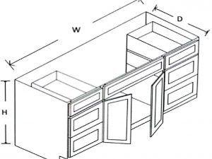 Vanity Cabinets - PW-VAN36D-6-42D-6